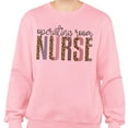 thumbnail image 2 of Operating Room Nurse Leopard Print Sweatshirt Unisex Small Pink, 2 of 5