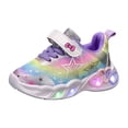thumbnail image 5 of Girls Tennis Shoes Kid Shoes Girls' Lightweight Athletic Shoes Light up Girls Sneakers Breathable Kids Walking Shoes Purple Size 7 Toddler, 5 of 5