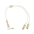 thumbnail image 2 of Câble Audio Stéréo Y Splitter 3.5mm Mâle vers 2 Prises Femelles Adaptateur, 2 of 8