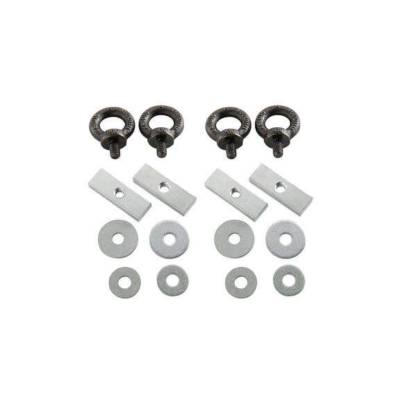 Rhino-Rack USA Bolt 43178 Eye Bolt; Round Style Head Type; Anti-Corrosive Galvanised Steel; Set Of 4; With Mounting Hardware