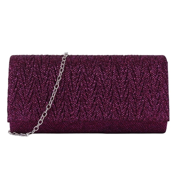 Alkepwun Womens Purses Casual Versatile Sparkling Glitter Evening Clutch Wheat Sheaf Texture Chain Strap Envelope Bag for Prom Wedding Party Banquet Date