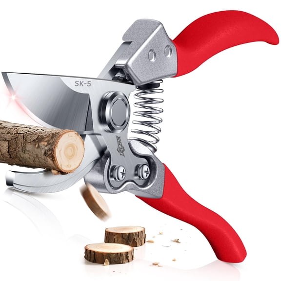 Professional Pruning Shears - Cuts 4X Easier with Ultra Sharp Japanese Steel Titanium , Arthritis Friendly Garden Scissors & Plant Clippers, Effortlessly Prunes 3/4" Branches