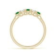 thumbnail image 2 of ANGARA Natural Half Eternity 5 Stone Emerald and Diamond Wedding Band in 14K Yellow Gold for Women (Size-2.8mm) | May Birthstone, Birthday, Anniversary, Jewelry Gift for Women | Natural Emerald Ring, 2 of 9
