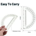 thumbnail image 2 of ziyahi Drawing stationery protractor plastic 15CM transparent angle ruler, 2 of 9