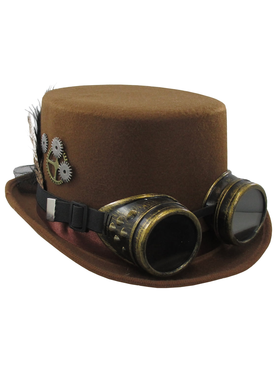 Ladies Deluxe Brown Steampunk Goggles 