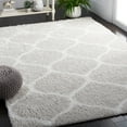thumbnail image 2 of SAFAVIEH Tahoe Thelma Quatrefoil Shag Area Rug, 8' x 10', Silver/White, 2 of 8
