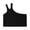 AA01_Black, variant on Lumtrix Ribbed Knit Crop Tank Tops for Toddler Girls Cute One Shoulder Solid Dance Summer Camisole White 6