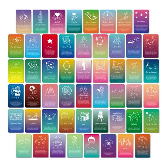 52 Pcs Positive Affirmations Meditation Spiritual Self Care Cards Gifts, 9.7x6 cm Paper Prints