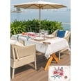 thumbnail image 5 of Outdoor Tablecloth with Umbrella Hole for Patio/Picnic/Party/Camping, Pink Lily Floral Waterproof Table Cloth Rectangle Table Cover Washable, Farmhouse Flowers Blossom Butterfly (60"x 102"), 5 of 9