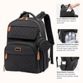 thumbnail image 6 of BabbleRoo Diaper Bag Backpack, Travel Backpack, Pacifier Case & Stroller Straps, Multifunction, Waterproof, Unisex – Black, 6 of 12