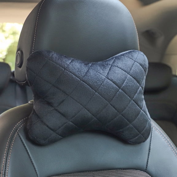 Car Neck Pillow, Cervical Support Pillow, Plush Quilted Car Seat Accessory