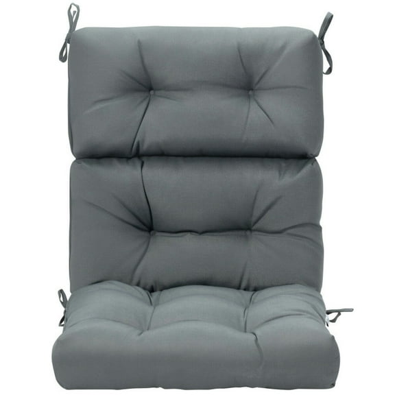 YYAo Deep Seat Cushion, Water Resistant Chair Cushions,22 x 44 Inch Tufted Outdoor Patio Chair Seating Pad-Gray