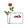 thumbnail image 1 of Botella de decoración de jarrones colgantes de flores rosas artificiales Unbranded Geometric Classic 25 x 17 cm, 1 of 3