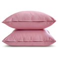 thumbnail image 5 of The HomeCentric Decorative Lumbar Pillow Cover Muave Pack Of 2, 12"x14" (30x35 cm) Satin Solid Oblong Pillow Cover, Solid Modern Cushion Cover Style - Mauve Slub Satin, 5 of 5
