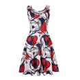 thumbnail image 1 of Birdeem Robe Débardeur Décontractée Sans Manches pour Femmes, Col Ras du Cou, Robe d'Été à Imprimé pour la Plage, 1 of 7
