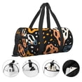 thumbnail image 3 of ZICANCN Orange Fashion Leopard Print Travel Duffle Bag, Sports Tote Gym Bag Weekenders Bags for Women Men, 3 of 8