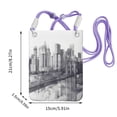 thumbnail image 5 of Lightweight Crossbody Cell Phone Purse Bag with Arm Band, Wallet & Key Pouch for Walking, Travel and Hiking, Brooklyn Hologram, Purple, 5 of 7