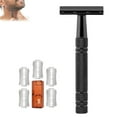 thumbnail image 4 of Vintage Long Handle Double Edge Safety Razor -Stainless Steel Blades-Open Shaving Razor for Smooth Wet Shaving Experience with 5 Coated Double Shavers Blades, 4 of 8