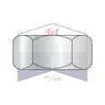 thumbnail image 2 of 5/16-24 Finished Hex Nuts | Double Chamfered | Steel | Zinc Plated (Quantity: 2000), 2 of 2
