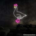 thumbnail image 3 of Glowneon Goose Playing Roller Skating Neon Sign, Cowboy Goose LED Sign, Animal LED Light, 3 of 5