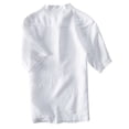 thumbnail image 3 of Mens Short Sleeve Stand Collar Casual Basic T-Shirt Tops Shirts, 3 of 8