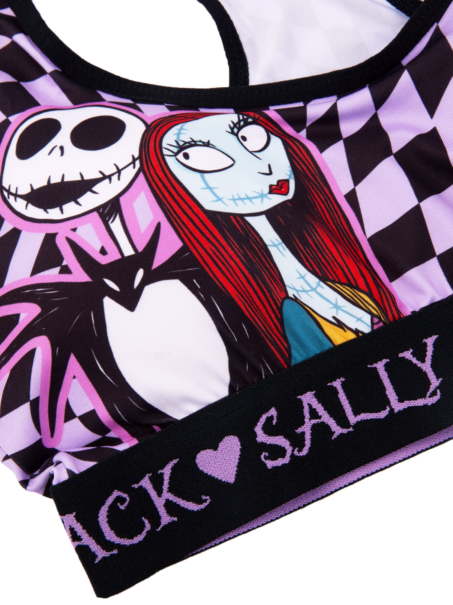 Nightmare Before Christmas Woman's and Juniors Racerback Bra & Boyshort Underwear set, 2-Pack, Size S-XL