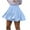 Light Blue, variant on Besolor Women's Summer Mini Skirt Ruffle Elastic High Waist Cute Pleated A-Line Flowy Beach Short Skirt