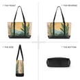 thumbnail image 6 of FORMRS Canvas Laptop Tote Bag for Women with 15.6" Computer Compartments Shoulder Handbag, Boho Plants, 6 of 7