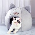 thumbnail image 4 of Casa semicerrada para gatos, felpa suave y transpirable para perros pequeños (M) Likrtyny Para estrenar, 4 of 8