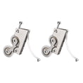 thumbnail image 3 of 2pcs Wooden Wardrobe Sliding Door Wheels Cabinet Pulleys Mute Double Wheels, 3 of 6