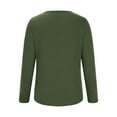 thumbnail image 5 of Blmnix Loose Fitting Tops for Women Green Blouse Henley Long Sleeve Tunic Solid Flowy Women's Tops, 5 of 6