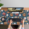 thumbnail image 4 of Long Mouse Pads for Desk,Blue Baseball Stadium Pattern Desk Mats on Top Of Desks, Desk Mouse Pad Extra Large with 3mm Non-Slip Base and Stitched Edge for Gaming,Office,Work,Home 47.3"x23.6", 4 of 6