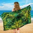 thumbnail image 4 of Garronmavis Palm Leaf Car Seat Towel Cover Easy Setup Foldable Storage Pouch Beach Yoga Mat Gym Towel All in One, 4 of 7