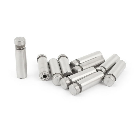 Unique Bargains 10 x Stainless Steel Standoff Pins Glass Picture Poster Frame Hanger 12mm x 40mm