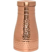 Pure Copper Carafe 1 Liter – Ayurvedic Water Pitcher for Health & Wellness | Hammered Finish | Bedside Use | Handcrafted in India | Tumbler Included