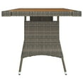 thumbnail image 2 of vidaXL Garden Table Grey 160x70x72 cm Poly Rattan & Solid Acacia Wood, 2 of 4