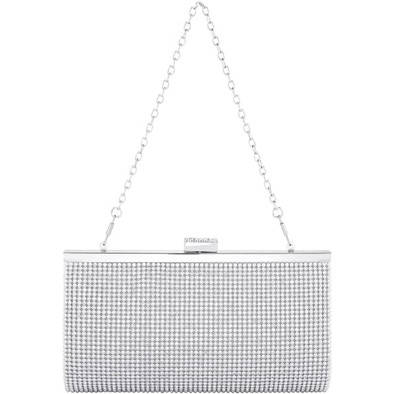 PIKADINGNIS Women Evening Clutch Purse Bag Crossbody Shoulder Handbag Bridal Rhinestone Wedding Party Cocktail Prom Club Bag