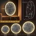 thumbnail image 4 of 48" Ultra-Realistic Resin Moon Wall Light - Plug-In Dimmable LED Sconce with Remote, 45W Main & 20W Night Light, Authentic Meteorite Crater Texture, 1.75" Thick - Ideal for Home & Commercial Decor, 4 of 8