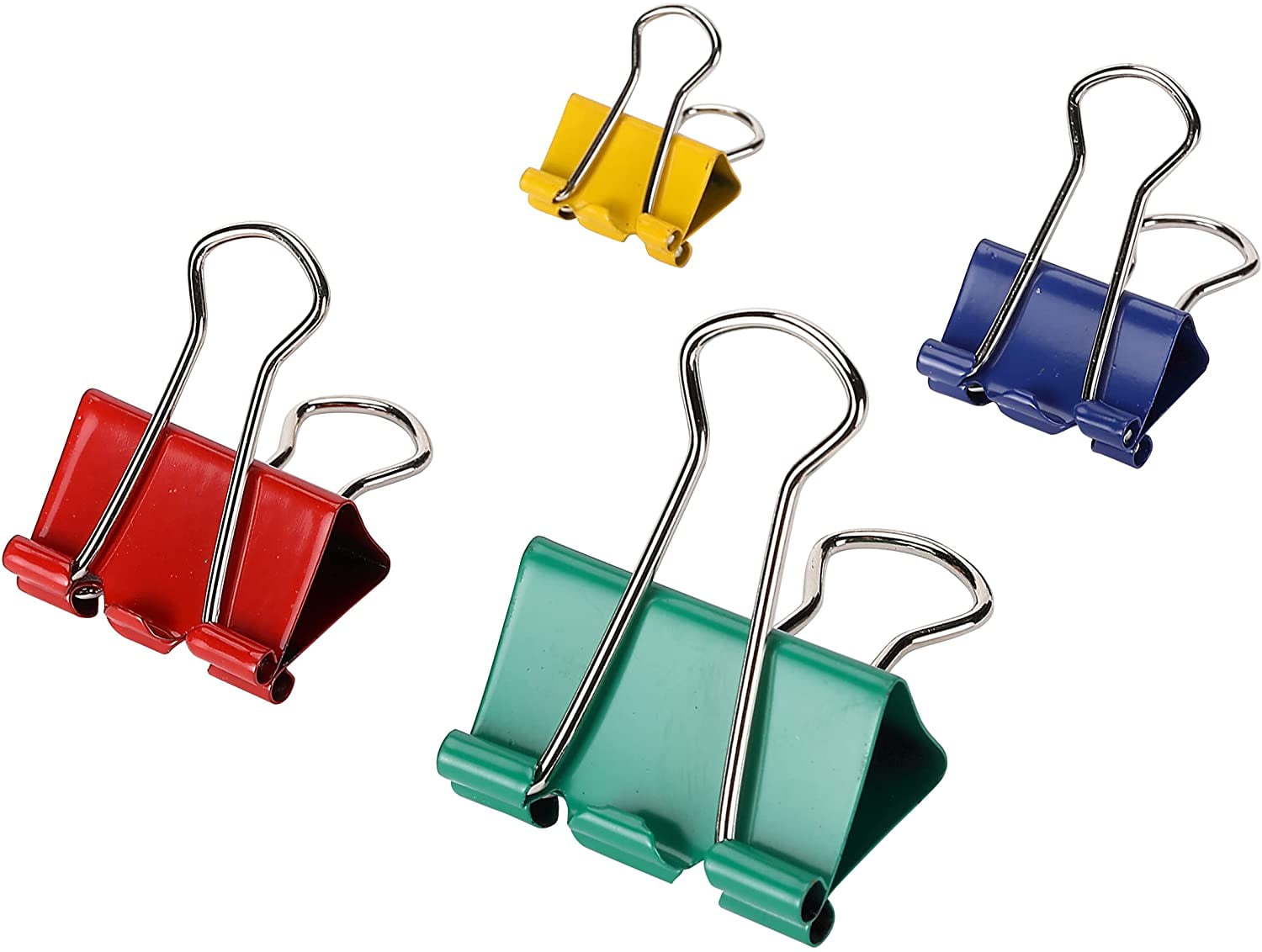 Mr. Pen Binder Clips, 100 pcs, Assorted Size and Color, Paper Clips