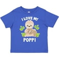 thumbnail image 3 of Inktastic Cute Sloth I Love My Poppi with Green Leaves Boys or Girls Toddler T-Shirt, 3 of 5