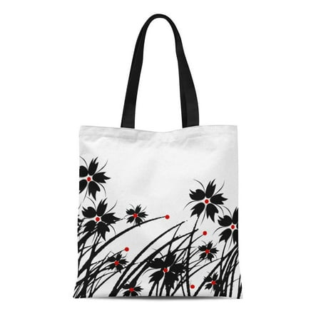 Floral Sofa Set LADDKE Canvas Tote Bag Lounge Floral Red Black White Sofa Sets Reusable Handbag Shoulder Grocery Shopping Bags ()
