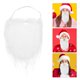 thumbnail image 3 of 1 peluca y barba rizadas de Navidad de Papá Noel para accesorios de rendimiento navideño Barba (blanco), 3 of 5
