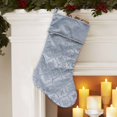 thumbnail image 4 of Holiday timeVelvet Glitter Stocking,20 inch,Silver colour, 4 of 4
