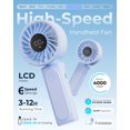 thumbnail image 2 of Ventilador portátil Peiyuu de 4000 mAh, recargable, 6 velocidades de viento, 2 of 8
