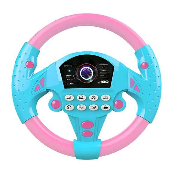 BESTSKY Children's Steering Wheel Toy for Car,Steering Wheel with Light for Toddler Toys Ages 2-4
