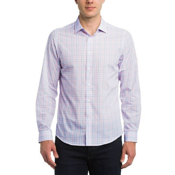 Report Collection Blue Men's Yarn Dye Check, Medium