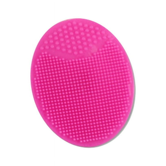 Face Scrubber Soft Silicone Facial Cleansing Brush Pore Blackhead Removing Exfoliating Scrub for All Kinds of Skin Deep, Rose Red, ZHENYEMEI