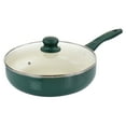 thumbnail image 3 of GBS Gazebo Ceramic Nonstick Aluminum 11 Piece Cookware Set in Green, 3 of 3