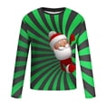 thumbnail image 4 of Blusas y camisas de manga larga con cuello redondo para hombre, estilo casual, cuello redondo, manga larga, camiseta estampada de Halloween, blusa de poliéster para hombre., 4 of 5