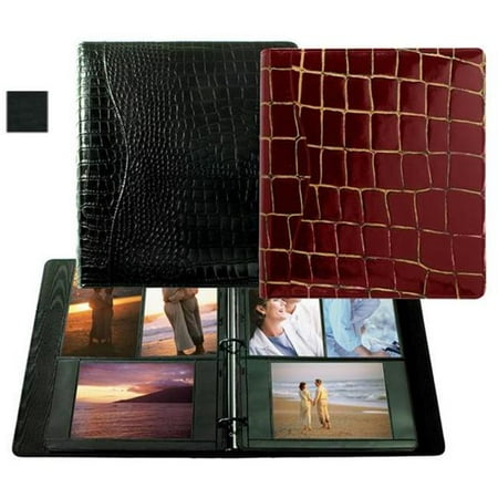 Raika VI 161 BLK 8in. x 11in. Combination Ring Binder Photo Album - Black